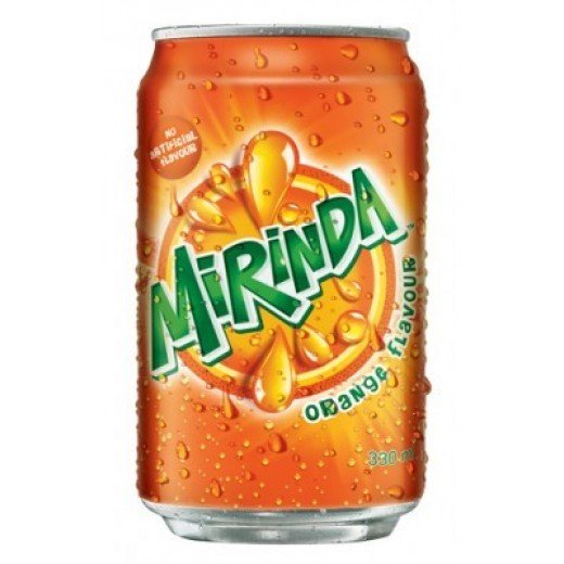 Mirinda Tin - Orange Flavor, 250 ml 